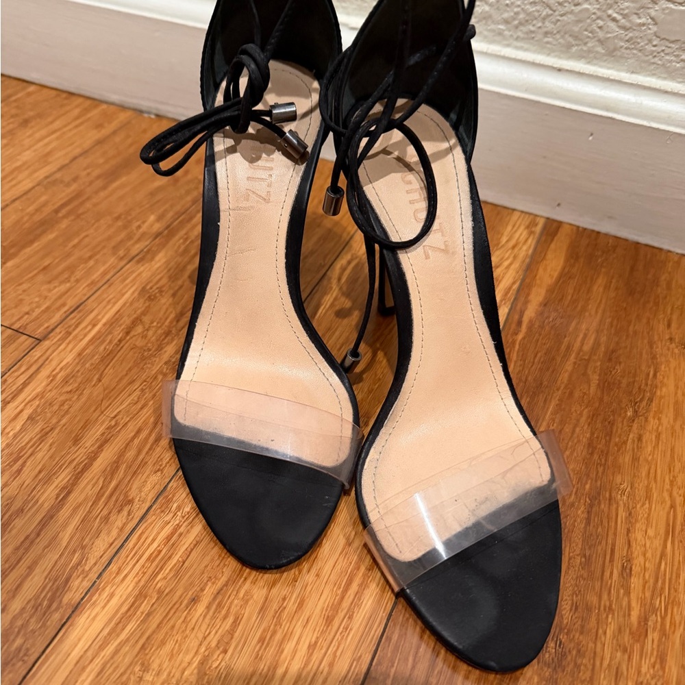 SCHUTZ Black Strappy Heels